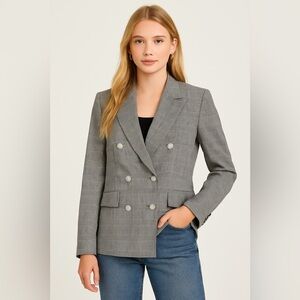 Lauren Ralph Lauren Glen Plaid Double-Breasted Blazer – Women’s 12